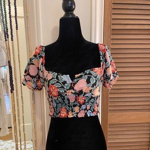 floral crop top